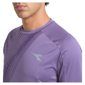 Men's Fibrazero Short Sleeve Tennis Top Violet Grape Compote,Apparel,Diadora,,,Tennis Express,183207-55235F26-6