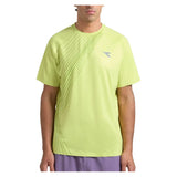 Men's Fibrazero Short Sleeve Tennis Top Wild Lime Green,Apparel,Diadora,,,Tennis Express,183207-70316F26-3