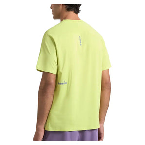 Men's Fibrazero Short Sleeve Tennis Top Wild Lime Green,Apparel,Diadora,,,Tennis Express,183207-70316F26-4