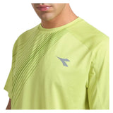 Men's Fibrazero Short Sleeve Tennis Top Wild Lime Green,Apparel,Diadora,,,Tennis Express,183207-70316F26-6