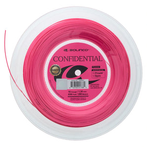 Confidential Soft Pink Tennis String Reel-Strings-Solinco-192065Rcopy-Tennis Express