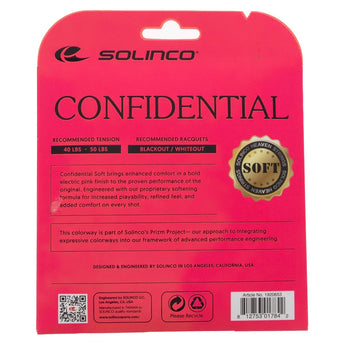 Confidential Soft Pink Tennis String-Strings-Solinco-, [current_file_name-Tennis Express