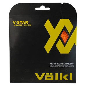 V Star Tennis String Fluo Orange-Strings-Volkl-195975-16-1-Tennis Express