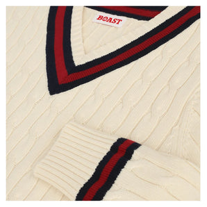 Men's Cable Knit Tennis Sweater-Apparel-Boast-1K2300-1-Tennis Express