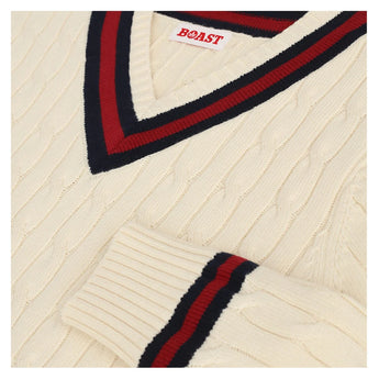 Men's Cable Knit Tennis Sweater-Apparel-Boast-1K2300-1-Tennis Express