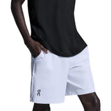 Men's Courtside 8 Inch Tennis Short-Apparel-On-1MF1049-S25-white-Tennis Express