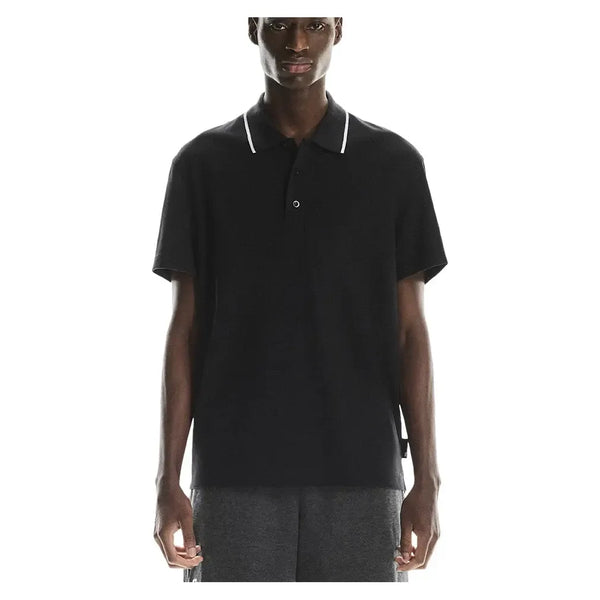 Men's Courtside Tennis Polo Black-Apparel-On-1MF30390553-1copy-Tennis Express