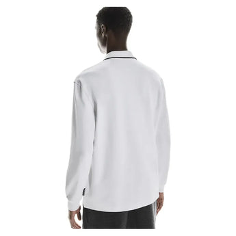 Men's Courtside Long Sleeve Tennis Polo White-Apparel-On-1MF30500069-2te-m-4x5-tr-g4copy-Tennis Express