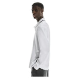 Men's Courtside Long Sleeve Tennis Polo White-Apparel-On-1MF30500069-3-Tennis Express
