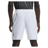 Men's Courtside 8 Inch Tennis Shorts White-Apparel-On-1MF30860069-3-Tennis Express