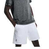 Men's Courtside 8 Inch Tennis Shorts White-Apparel-On-1MF30860069-5-Tennis Express