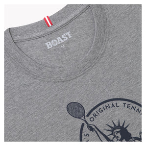 Men's Statue of Liberty Tennis Tee Heather Grey-Apparel-Boast-1T2301-SOL-1-Tennis Express