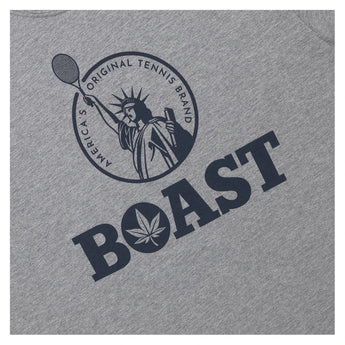 Men's Statue of Liberty Tennis Tee Heather Grey-Apparel-Boast-1T2301-SOL-2-Tennis Express