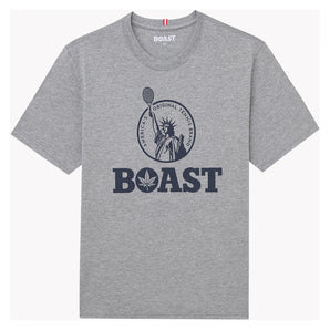 Men's Statue of Liberty Tennis Tee Heather Grey-Apparel-Boast-1T2301-SOL_b35098cd-545e-4f50-8776-d451bbd1f52b-Tennis Express