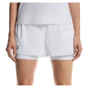Women's 3 Inch Court 2-in-1 Tennis Short,Apparel,On,0069 White,XS,Tennis Express,1WG10220-White