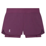 Women's Court 2-in-1 3 Inch Tennis Shorts Cassis,Apparel,On,,,Tennis Express,1WG10225007-F26-1