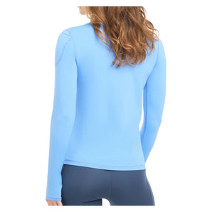Women's 24/7 Long Sleeve Tennis Crew Indigo, BloqUV, Tennis Express, 2001-IDGF26-1