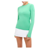 Women's 24/7 Long Sleeve Tennis Crew Jade, BloqUV, Tennis Express, 2001-JDEF26-2