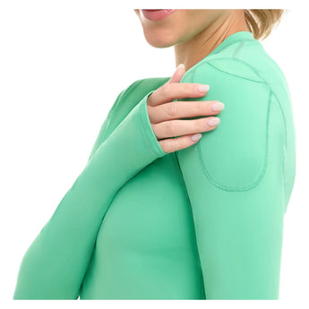 Women's 24/7 Long Sleeve Tennis Crew Jade, BloqUV, Tennis Express, 2001-JDEF26-4