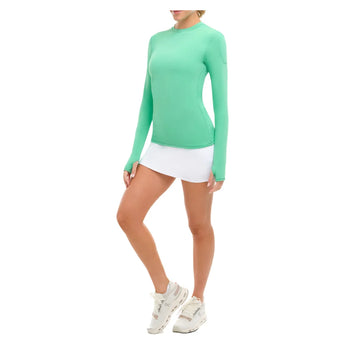 Women's 24/7 Long Sleeve Tennis Crew Jade, BloqUV, Tennis Express, 2001-JDEF26-5
