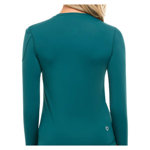Women's 24/7 Long Sleeve Tennis Crew Jungle Green, BloqUV, Tennis Express, 2001-JGNF26-1