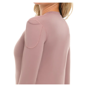 Women's 24/7 Long Sleeve Tennis Crew Mocha, BloqUV, Tennis Express, 2001-MCHF26-2