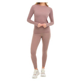 Women's 24/7 Long Sleeve Tennis Crew Mocha, BloqUV, Tennis Express, 2001-MCHF26-5