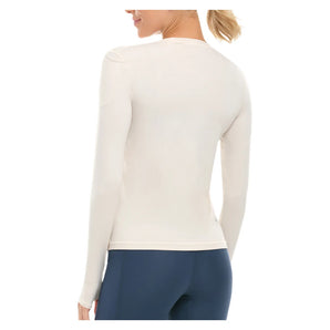 Women's 24/7 Long Sleeve Tennis Crew Sand:, BloqUV, Tennis Express, 2001-SNDF26-1