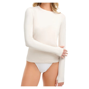 Women's 24/7 Long Sleeve Tennis Crew Sand:, BloqUV, Tennis Express, 2001-SNDF26-5