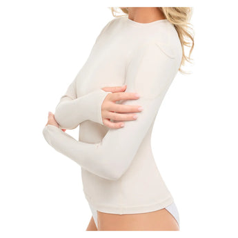 Women's 24/7 Long Sleeve Tennis Crew Sand:, BloqUV, Tennis Express, 2001-SNDF26-6