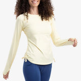 Women's Drawstring Long Sleeve Tennis Crew-Apparel-BloqUV-2009-Lemon-Yellow-Tennis Express
