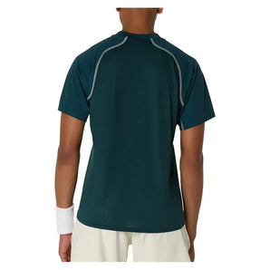 Men's Match ACTIBREEZE Tennis Polo Saxon Green-Apparel-Asics-2041A322-300U25-4-2-[Sku]-Tennis Express