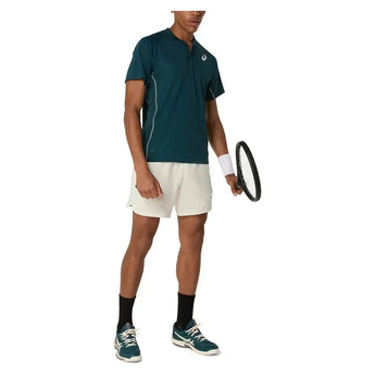 Men's Match ACTIBREEZE Tennis Polo Saxon Green-Apparel-Asics-2041A322-300U25-5-3-[Sku]-Tennis Express