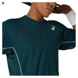 Men's Match ACTIBREEZE Tennis Polo Saxon Green-Apparel-Asics-2041A322-300U25-6-4-[Sku]-Tennis Express