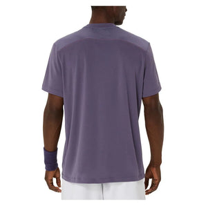 Men's Court Short Sleeve Tennis Top Greyish Purple-Apparel-Asics-2041A339-500S25-4-2-[Sku]-Tennis Express