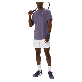 Men's Court Short Sleeve Tennis Top Greyish Purple-Apparel-Asics-2041A339-500S25-5-3-[Sku]-Tennis Express