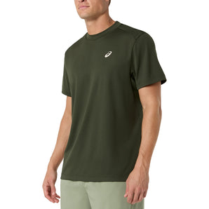 Men's Court Short Sleeve Tennis Top Vintage Khaki,Apparel,Asics,,,Tennis Express,2041A339_200