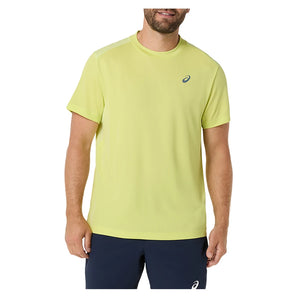 Men's Court Short Sleeve Tennis Top,Apparel,Asics,S,302_PISTACHIO,Tennis Express,2041A339_302