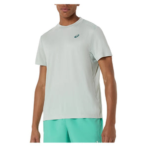 Men's Court Short Sleeve Tennis Top,Apparel,Asics,S,402_COLD_MOSS,Tennis Express,2041A339_402