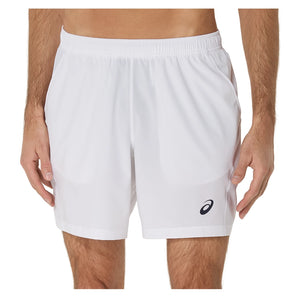 Men's Court 7 Inch Tennis Short Brilliant White,Apparel,Asics,Brilliant White,S,Tennis Express,2041A344_100