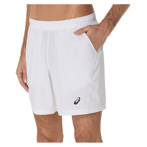Men's Court 7 Inch Tennis Short Brilliant White,Apparel,Asics,,,Tennis Express,2041A344_100_1