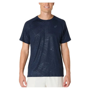 Men's Game All Over Print Short Sleeve Tennis Top-Apparel-Asics-2041A353-F25-400-3-Tennis Express