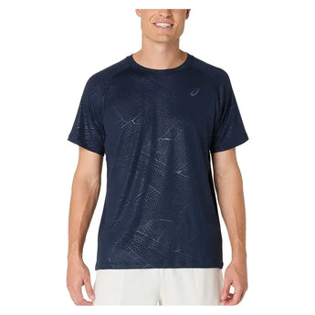 Men's Game All Over Print Short Sleeve Tennis Top-Apparel-Asics-2041A353-F25-400-3-Tennis Express
