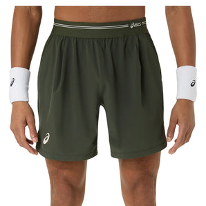 Men's Game 7 Inch Tennis Short,Apparel,Asics,200 Vintage Khaki,S,Tennis Express,2041A382_200
