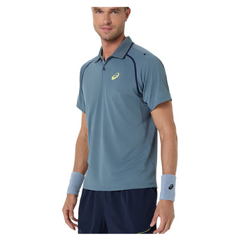 Men's Match Short Sleeve Tennis Polo,Apparel,Asics,,,Tennis Express,2041A390_020_3