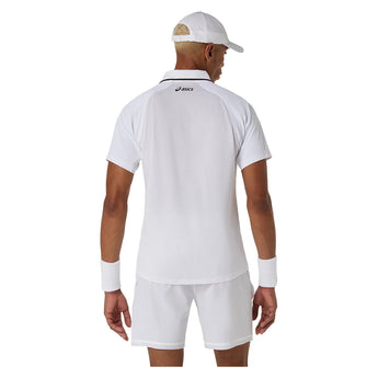 Men's Match Short Sleeve Tennis Polo,Apparel,Asics,,,Tennis Express,2041A390_100_3