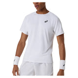 Men's Match Short Sleeve Tennis Top,Apparel,Asics,S,100_BT_WHITE,Tennis Express,2041A392_100