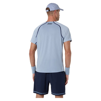 Men's Match Short Sleeve Tennis Top,Apparel,Asics,,,Tennis Express,2041A392_400_1
