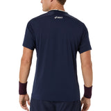 Men's Match Jacquard Short Sleeve Tennis Top,Apparel,Asics,,,Tennis Express,2041A419_400_3