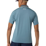 Men's Match Jacquard Short Sleeve Tennis Polo,Apparel,Asics,,,Tennis Express,2041A420_401_3